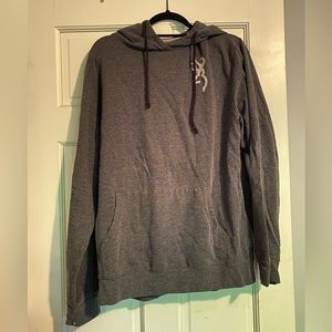 A browning hoodie, grey size large.